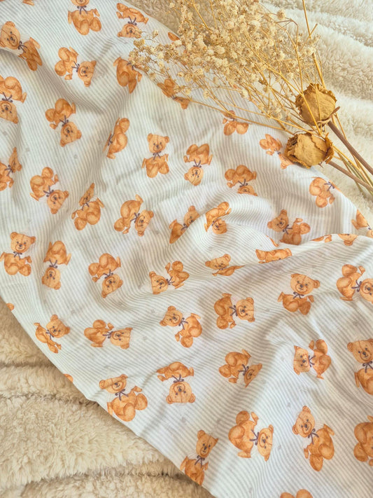 Teddy bear muslin wrap